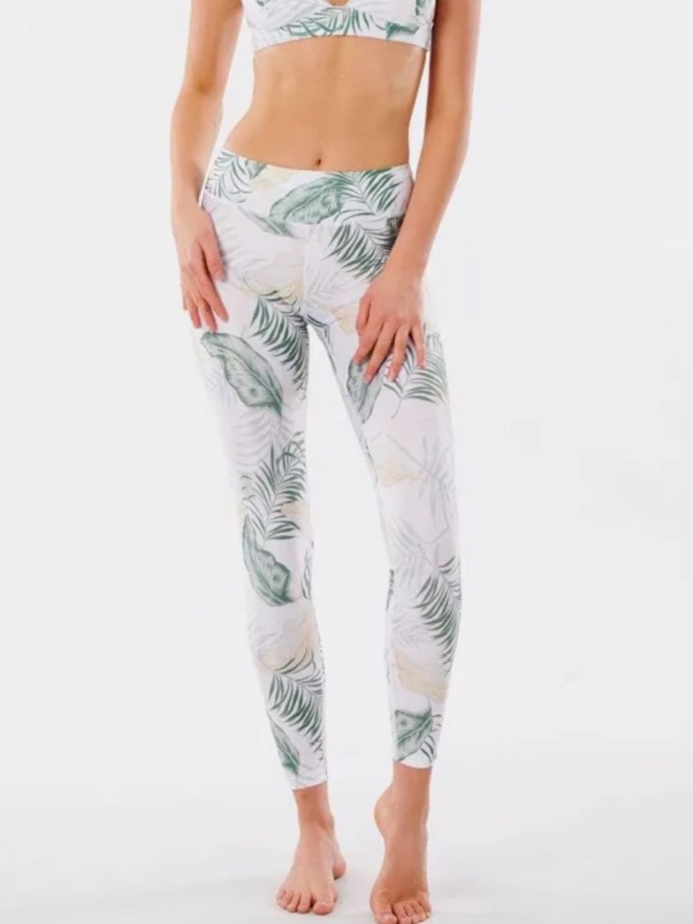 Rip Curl Women’s White Tropical Leggings with SPF 50+